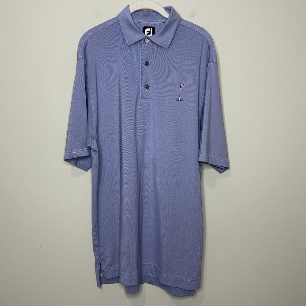 FootJoy Striped Polo Shirt Size M Short Sleeves Golf Tennis Performance